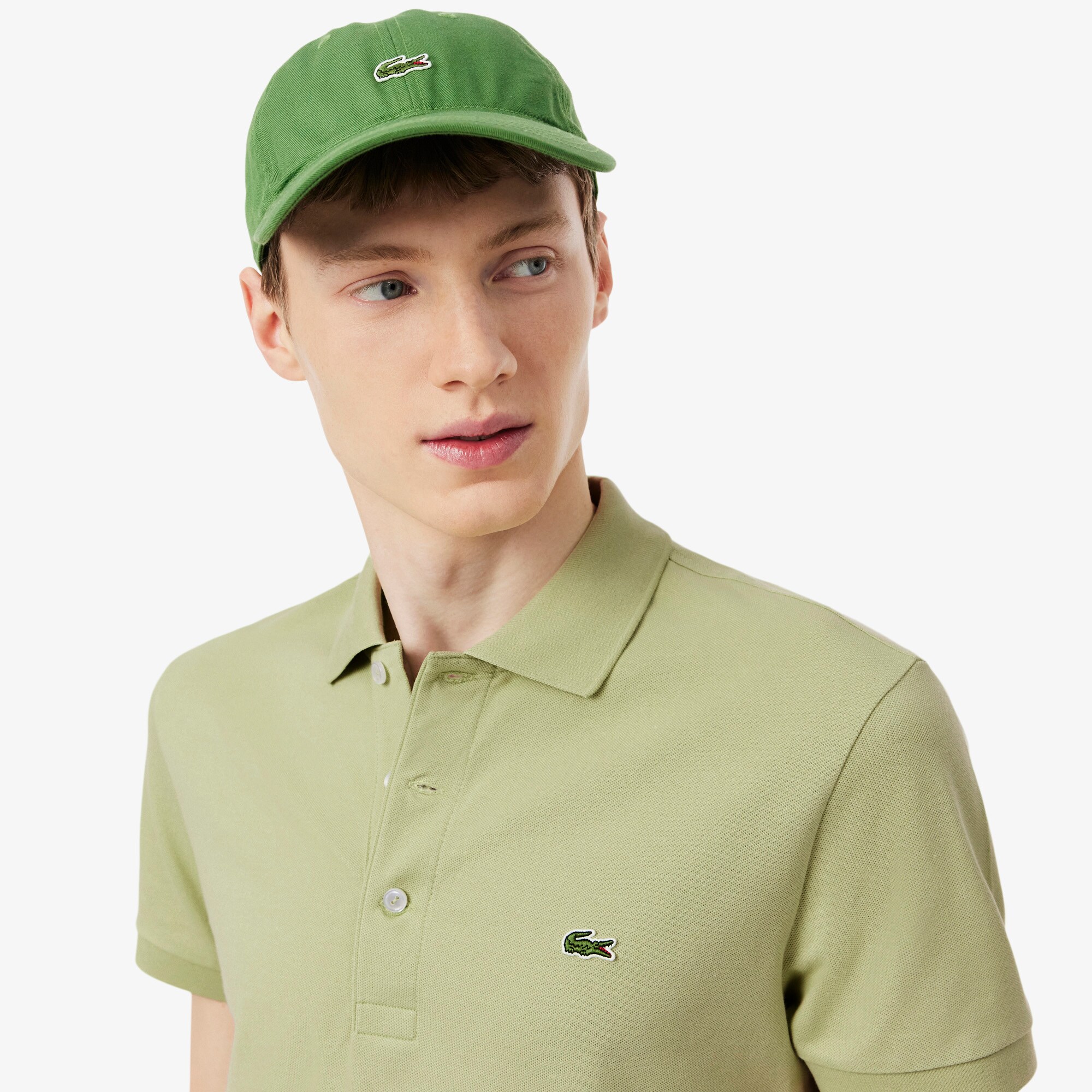 Slim Fit Stretch Piqu&eacute; Polo Shirt image number 1