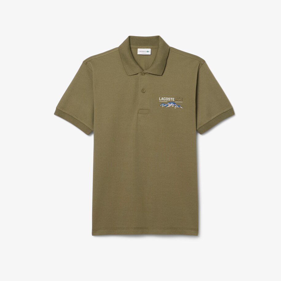 Classic Fit Embroidered Motif Piqu&eacute; Polo Shirt image number 3