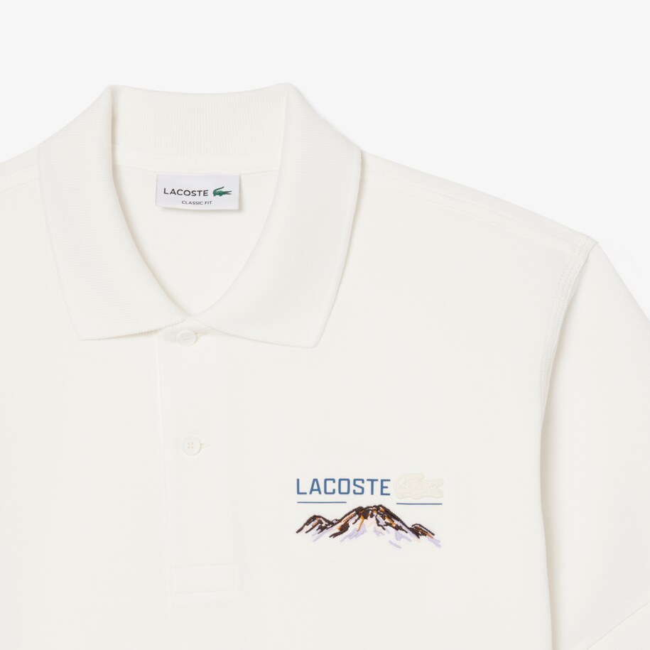 Classic Fit Embroidered Motif Piqu&eacute; Polo Shirt image number 4