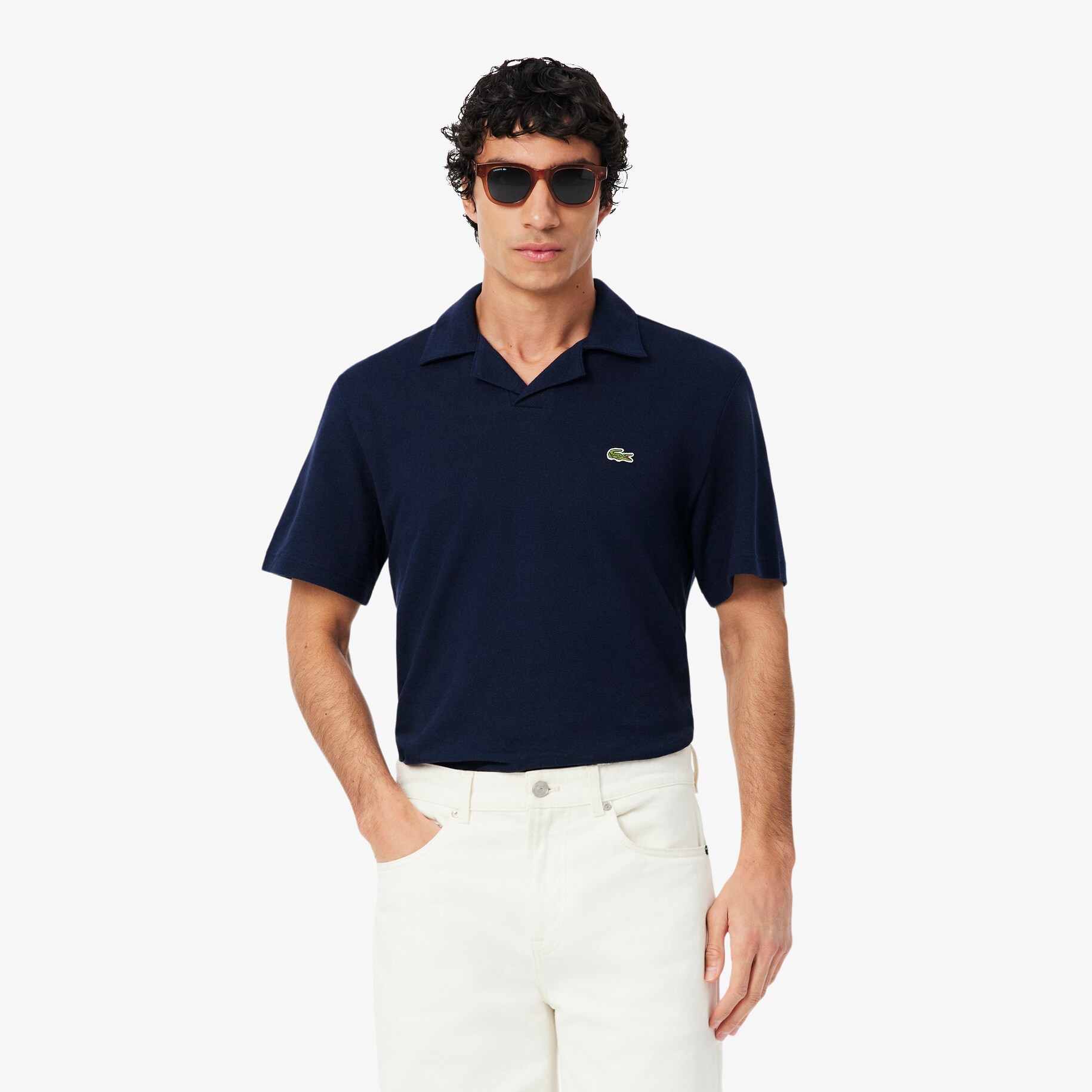 Classic Fit Cotton-Linen Polo Shirt image number 0